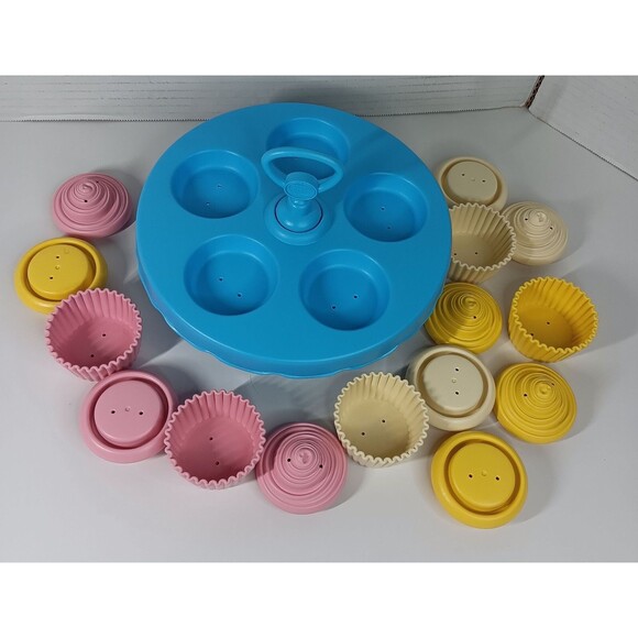 Green Toys Kids Toy Cup Cakes Muffin Tray Pretend Play Baking Food Plastic - Picture 6 of 10